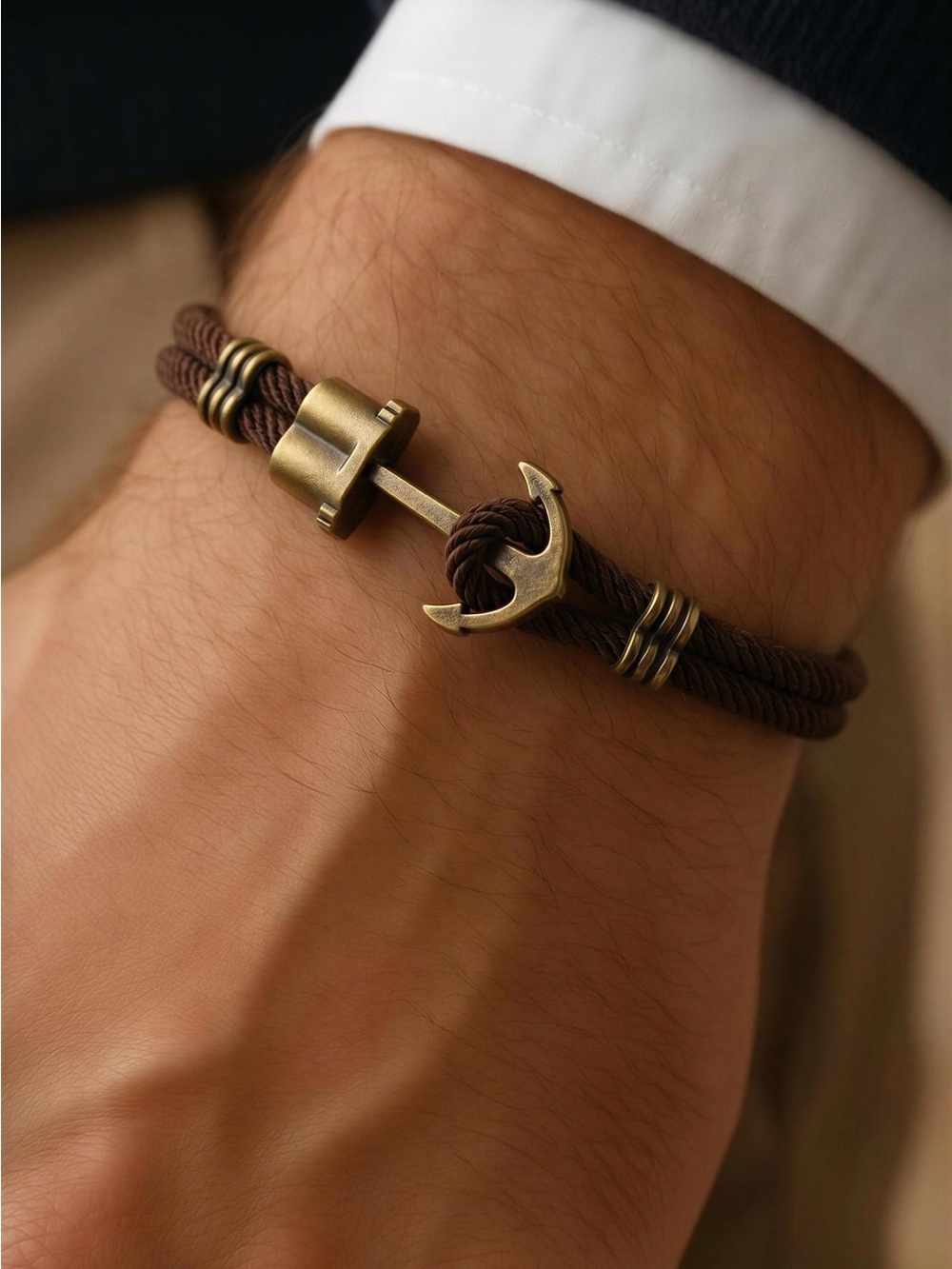Men's Brown and beige Rope Bracelet